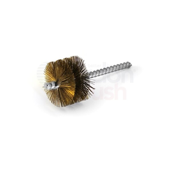 1-1/2" Brush D .008" Wire D Single Spiral Power Brush - Brass